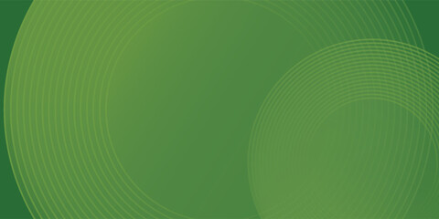 Abstract modern bright green gradient background with glowing neon circle lines element and halftone dots decoration. Trendy simple texture creative design. Suit for presentation, website