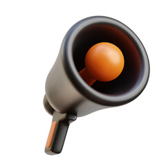 Black and orange Megaphone 3D Icon Illustration