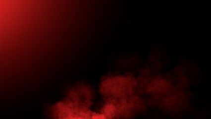 Abstract red smoke, fog on isolated black background, creating a mysterious and backdrop, creating a dreamy, atmospheric effect for artistic