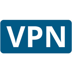blue vpn sign