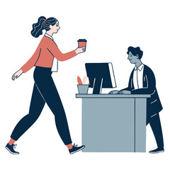 Mind-blowing Create Bold Stroke Office Assistant Deli Artistic Expression Excellence Soft Gentle Expression Perfect for Social Media Content Corporate Communication Asset Premium Creative Asset