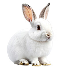 3D bunny icon isolated on transparent background. PNG