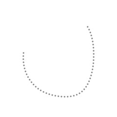 curved dotted line