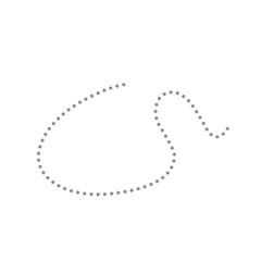 Obraz premium curved dotted line