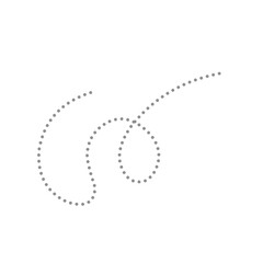 curved dotted line