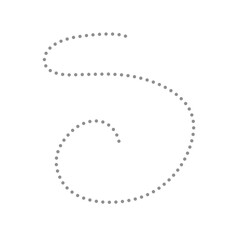 curved dotted line
