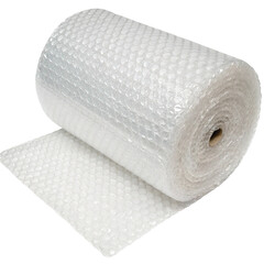 Roll of bubble wrap isolated on transparent background  

