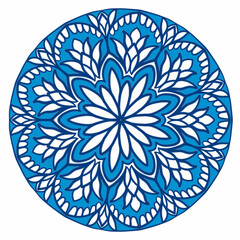 Beautiful and creative colorful mandala design art with white background