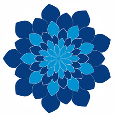 Beautiful and creative colorful mandala design art with white background