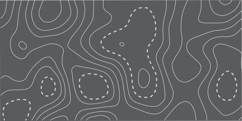 Background of the topographic map. Topographic map lines, contour background. Geographic abstract grid. EPS 10 vector illustration.