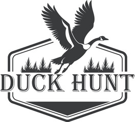 duck hunting logo vector art