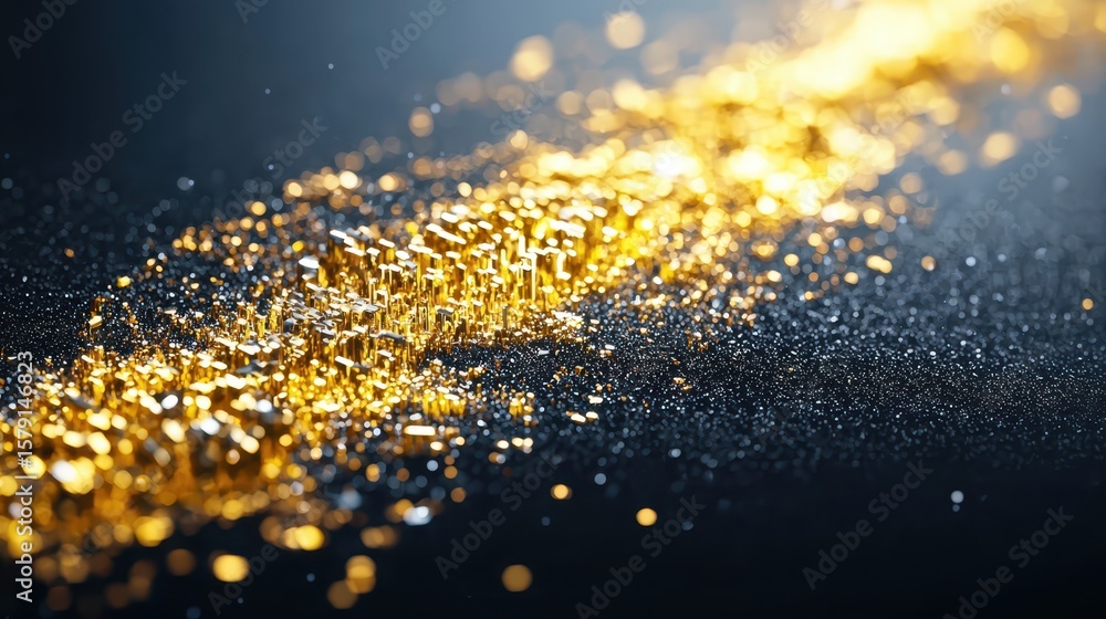 Poster economy forex background concept. shimmering golden particles create a mesmerizing abstract backgrou
