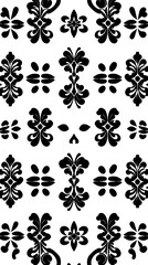 Elegant decorative damask patterns, vector flourish repeat background design