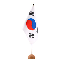 South Korean flag on transparent background