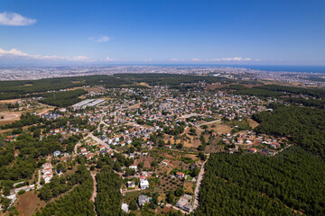 Aerial View of Duacı Village and Döşemealtı District in Antalya, Turkey