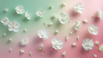 Bright pink blossoms create a beautiful abstract floral background, perfect for a spring nature scene