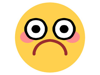 シンプルでかわいい絵文字の顔イラスト素材