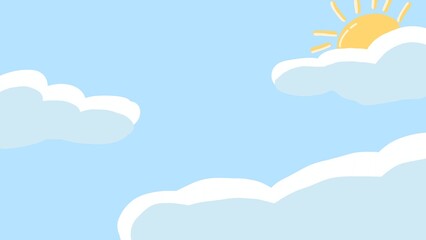 Sun and Clouds Background Summer