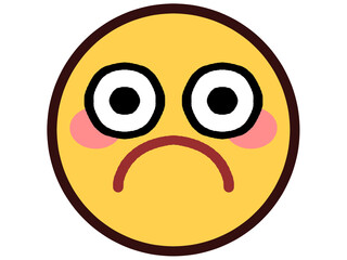 シンプルでかわいい絵文字の顔イラスト素材