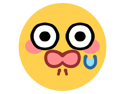 Naklejki シンプルでかわいい絵文字の顔イラスト素材
