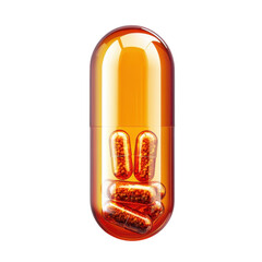 Medicine Capsules Close Up Health and Wellness Illustration Pharmaceutical on transparent background
