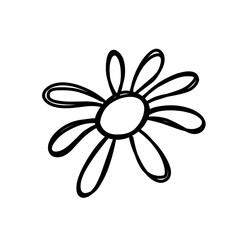 hand drawn doodle flowers
