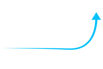 blue arrow isolated on clear background