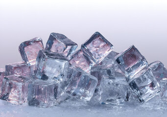 ice cubes, transparent background