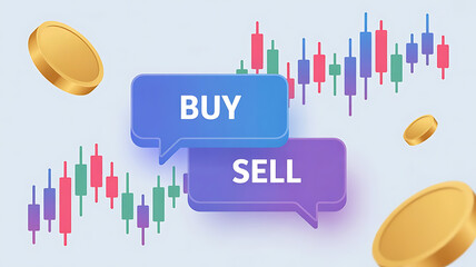 Naklejka premium Buy and Sell Switch Interface