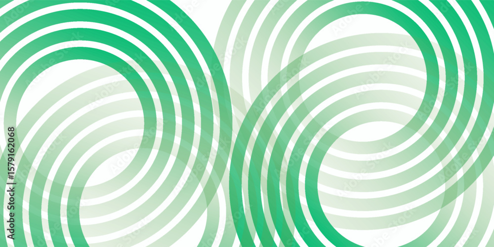 Poster green white abstract background overlap layer on bright space with circles effect decoration. modern
