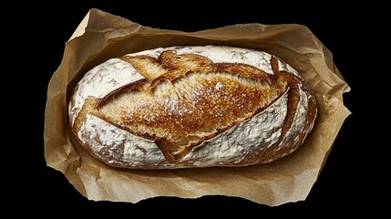 Freshly baked artisan loaf of bread