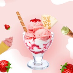 Other brands such as Wall's also offer strawberry and vanilla ice cream variants strawberry ice cream