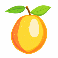 Flat mango illustration with clean shape and soft edges, great for kids&rsquo; learning materials, food flashcards or classroom visuals