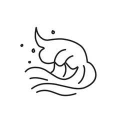 hand drawn sea waves