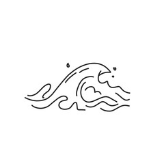 hand drawn sea waves