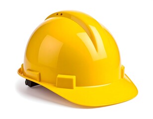 Yellow hard hat on white background