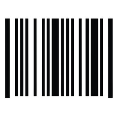 Barcode Black and White Vertical Lines Illustration for Commerce Systems