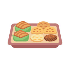 Assorted Pastries and Sweets on a Tray Ready for Enjoyment and Sharing