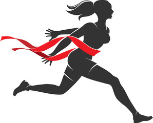 Female runner illustration