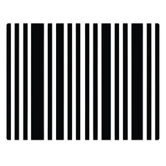 Simple barcode design showing thick black vertical lines on a white base