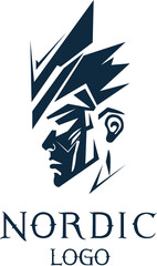 futuristic human face logo vector art