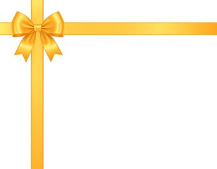 Gold ribbon bow graphic