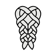 Braided Pattern with Interwoven Strands in a Distinctive Design Formation