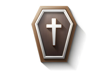 Obraz premium Coffin cross icon