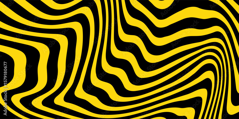 Poster black abstract backround with yellow curve line for backdrop or presentation