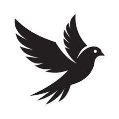Canary In Mid Flight Open Wings Silhouette