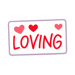 Loving message with hearts in a cute lavender border background image
