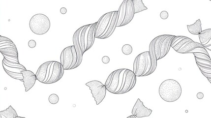 Abstract monochrome candy pattern