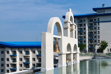 bell tower at the seaside hotel