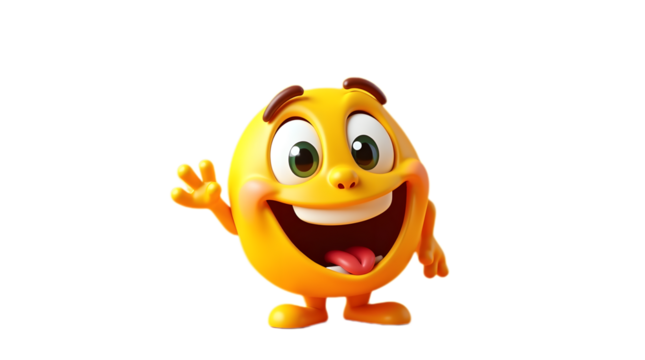 Cute smiley emoji PNG with a happy and friendly expression. Perfect for chats, kids’ graphics, stickers, and fun digital content.
